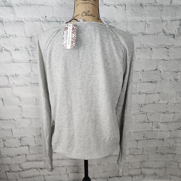 HL Key carl sweatshirt Sz L gray long sleeve scoop neck Sweater A14 - Picture 4 of 4